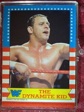 WWE 1987 Topps-The Dynamite Kid/British Bulldog Rookie Card in NM condition
